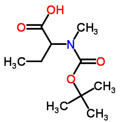 N-Boc, N-Me-(S)-2-aminobutanoic acid Structure