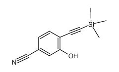 3-hydroxy-4-((trimethylsilyl)ethynyl)benzonitrile Structure