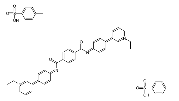 1-N,4-N-bis[4-(1-ethylpyridin-1-ium-3-yl)phenyl]benzene-1,4-dicarboxamide,4-methylbenzenesulfonate Structure
