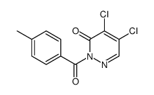 4,5-dichloro-2-(4-methylbenzoyl)pyridazin-3-one结构式