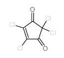 4-Cyclopentene-1,3-dione,2,2,4,5-tetrachloro-结构式