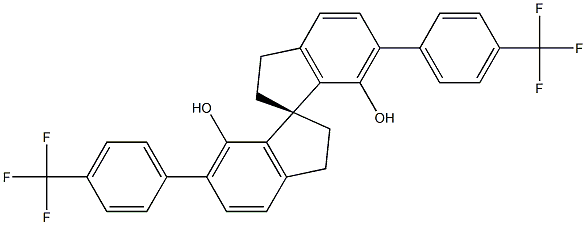 (S)-2,2',3,3'-Tetrahydro-6,6'-bis[4-(trifluoromethyl)phenyl]-1,1'-spirobi[1H-indene]-7,7'-diol Structure