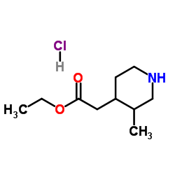 2-(3-甲基哌啶-4-基)乙酸乙酯盐酸盐结构式