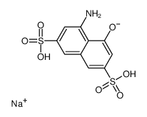 4-amino-5-hydroxynaphthalene-2,7-disulphonic acid, sodium salt Structure