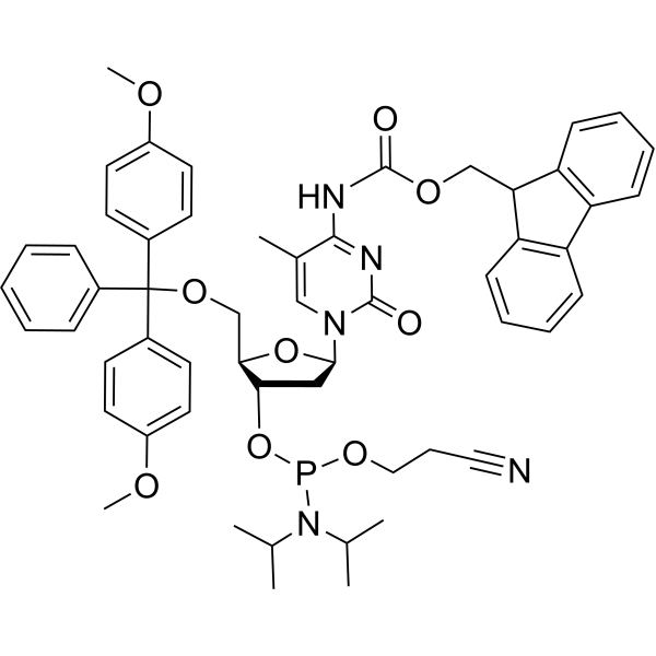 2'-Deoxy-5'-O-DMT-N4-Fmoc-5-methylcytidine 3'-CE-phosphoramidite Structure