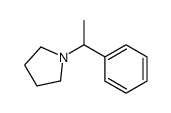 1-(1-phenylethyl)pyrrolidine结构式