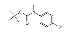 (4-Hydroxy-phenyl)-methyl-carbamic acid tert-butyl ester Structure