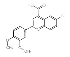 6-Chloro-2-(3,4-dimethoxyphenyl)quinoline-4-carboxylic acid Structure