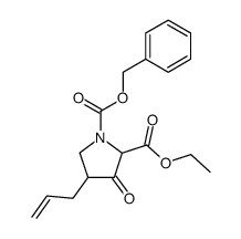 4-Allyl-3-oxo-pyrrolidine-1,2-dicarboxylic acid 1-benzyl ester 2-ethyl ester结构式