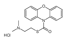 S-[2-(dimethylamino)ethyl] phenoxazine-10-carbothioate,hydrochloride Structure