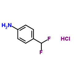 4-(二氟甲基)苯胺盐酸盐结构式