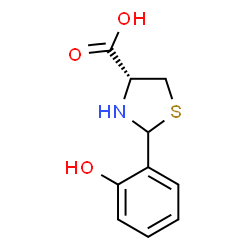 (4R)-2-(2-羟基苯基)噻唑烷-4-羧酸结构式
