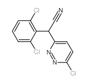 6-氯-α-(2,6-二氯苯基)-3-哒嗪甲腈结构式