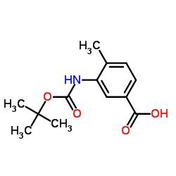 3-[(tert-butyloxycarbonyl)amino]-4-methylbenzoic acid Structure