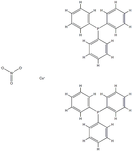 双(三苯基膦)硝酸铜(I)结构式