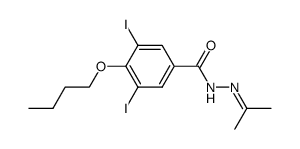 4-Butoxy-3,5-diiodo-benzoic acid isopropylidene-hydrazide Structure