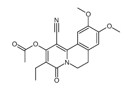 3-Ethyl-1-cyan-2-acetoxy-9,10-dimethoxy-6,7-dihydro-4H-benzo[a]chinolizin-4-on Structure