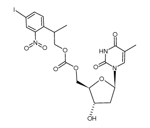 thymidine 5'-[2-(4-iodo-2-nitrophenyl)propyl carbonate] Structure