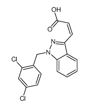 (E)-3-[1-[(2,4-dichlorophenyl)methyl]indazol-3-yl]prop-2-enoic acid结构式