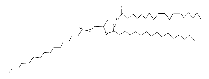 1,2-Dipalmitoyl-3-Linoleoyl-rac-glycerol结构式