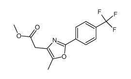 2-[2-[4-trifluoromethylphenyl)-5-methyl-1,3-oxazol-4-yl]acetic acid methyl ester结构式