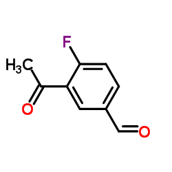 3-乙酰基-4-氟苯甲醛结构式