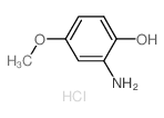 2-氨基-4-甲氧基-苯酚盐酸盐结构式