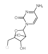 2(1H)-Pyrimidinone,4-amino-1-(5-chloro-5-deoxy-b-D-arabinofuranosyl)-结构式