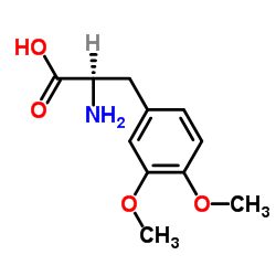 (2R)-2-amino-3-(3,4-dimethoxyphenyl)propanoic acid结构式