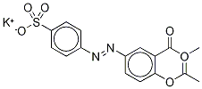 5-[(p-Sulfophenyl)azo]salicylic Acid Acetate Methyl Ester Potassium Salt结构式