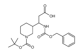 3-N-Cbz-氨基-3-(3’-Boc)哌啶-丙酸结构式