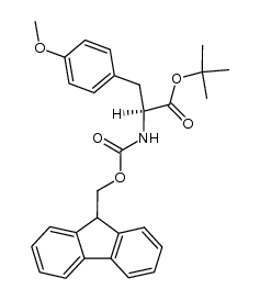 (2S)-2-(9H-Fluoren-9-ylmethoxycarbonylamino)-3-(4'-methoxyphenyl)propionic acid tert-butyl ester Structure