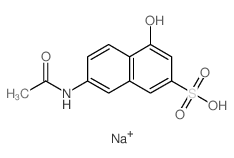 sodium 7-acetamido-4-hydroxy-naphthalene-2-sulfonate结构式
