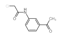 N-(3-乙酰基-苯基)-2-氯-乙酰胺结构式