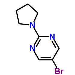 5-溴-2-(吡咯烷-1-基)嘧啶结构式