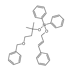 [3-(benzyloxy)-1,1-dimethylpropoxy]diphenyl-{[(E)-3-phenyl-2-propenyl]oxy}silane Structure
