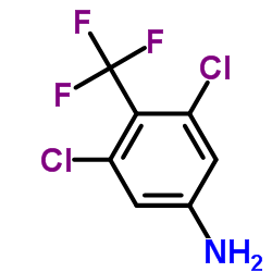 3,5-二氯-4-(三氟甲基)苯胺结构式