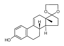 17,17-ethylenedioxyestra-1,3,5(10),9(11)tetraen-3-ol结构式