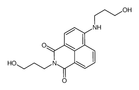 2-(3-羟基丙基)-6-[(3-羟基丙基)氨基]-1H-苯基[DE]异喹啉-1,3(2H)-二酮结构式