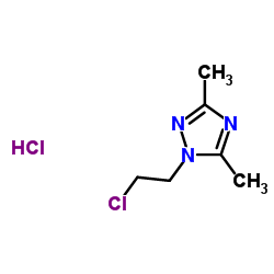 1-(2-Chloroethyl)-3,5-dimethyl-1H-1,2,4-triazole hydrochloride (1:1) Structure