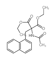 Propanedioicacid, 2-(acetylamino)-2-(1-naphthalenylmethyl)-, 1,3-diethyl ester Structure