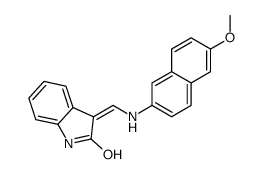 (3Z)-3-[[(6-methoxynaphthalen-2-yl)amino]methylidene]-1H-indol-2-one结构式