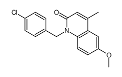 1-[(4-chlorophenyl)methyl]-6-methoxy-4-methylquinolin-2-one Structure