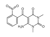 6-amino-1,3-dimethyl-5-(2-nitrobenzoyl)pyrimidine-2,4-dione Structure