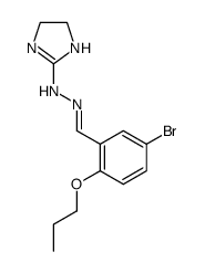 N-[1-(5-Bromo-2-propoxy-phenyl)-meth-(Z)-ylidene]-N'-(4,5-dihydro-1H-imidazol-2-yl)-hydrazine Structure