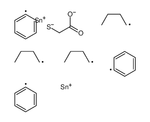tributylstannyl 2-triphenylstannylsulfanylacetate结构式