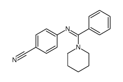 4-[[phenyl(piperidin-1-yl)methylidene]amino]benzonitrile结构式
