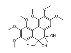 9,10-Diethyl-2,3,4,5,6,7-hexamethoxy-9,10-dihydro-phenanthrene-9,10-diol Structure