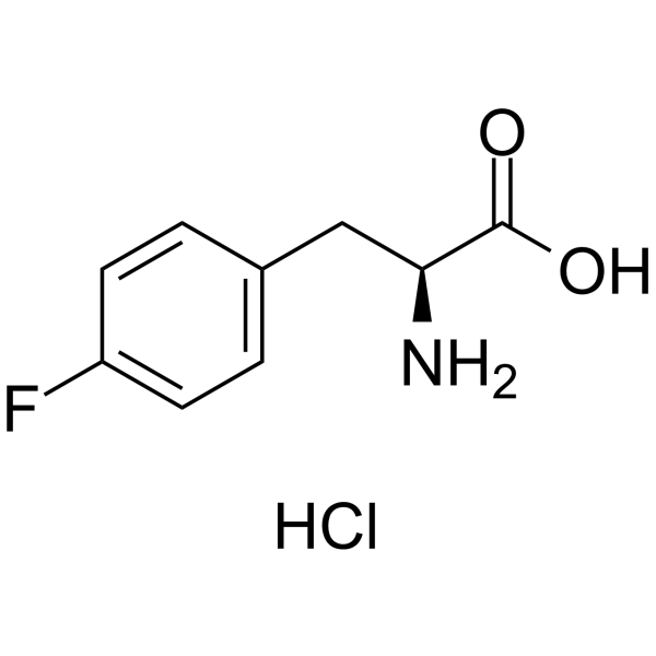 L-4-氟苯丙氨酸盐酸盐结构式