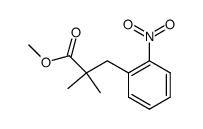 3-(2-nitrophenyl)-2,2-dimethylpropionic acid methyl ester结构式